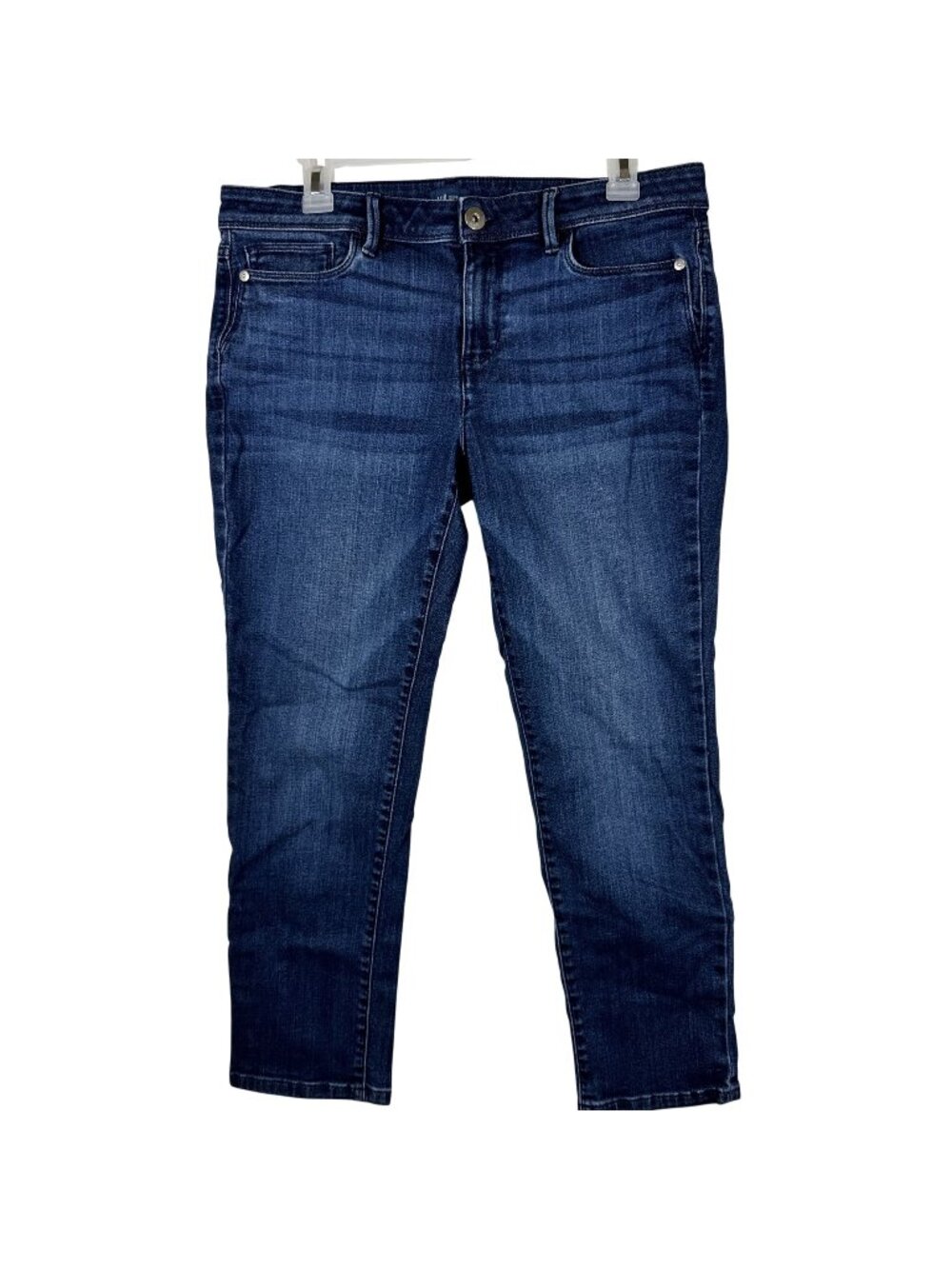 J.Jill Womens Slim Ankle Jeans Authentic Fit Size 10 Dark Wash Denim